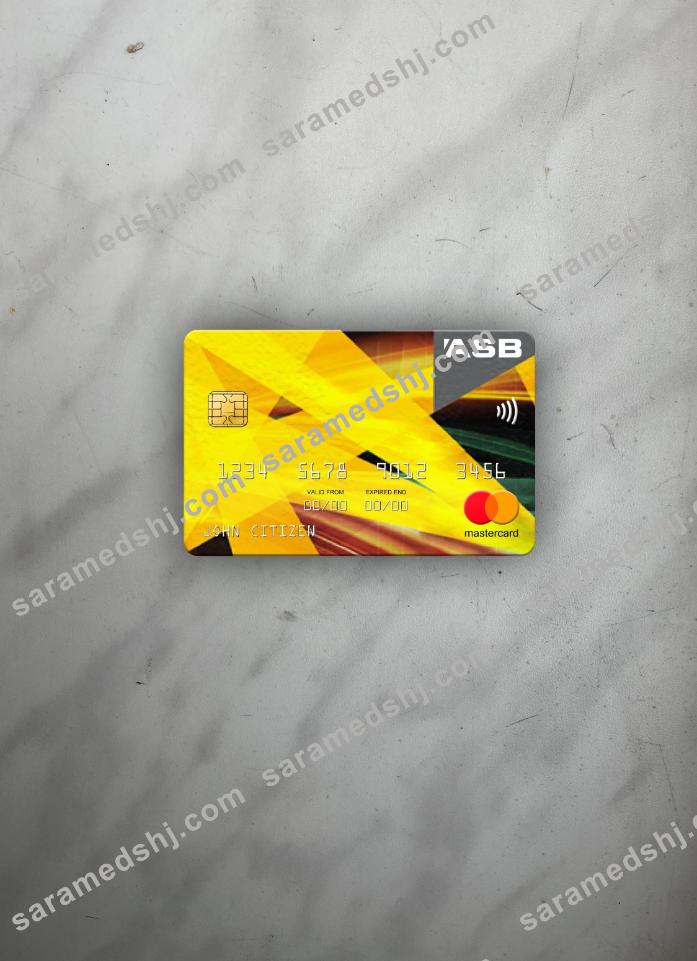 New Zealand ASB Bank mastercard photolook front